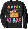 Happy Pi Day Funny Math Teacher Pi Day Coquette Bow Unisex Crewneck Sweatshirt