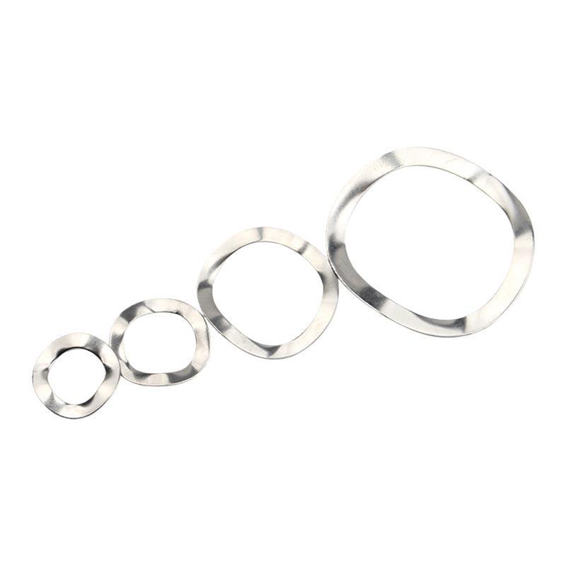 Yigu 304 Stainless Steel M3/M4 Elastic Wave Spring Washer with Anti-Loosening Design