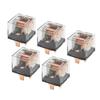 A ABSOPRO Waterproof Relay DC 5 Pin Relay Charging Case Universal Car Durable Plastic Transparent 5pcs 24V