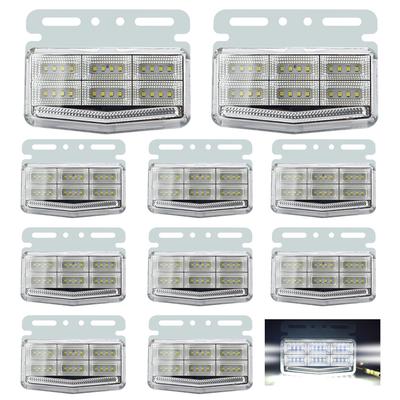 Lezalic 10 ks 24V Vysoko svietivé LED bočné obrysové svetlá pre nákladné vozidlá, Vodotesné, Prachotesné, 42 svetiel,