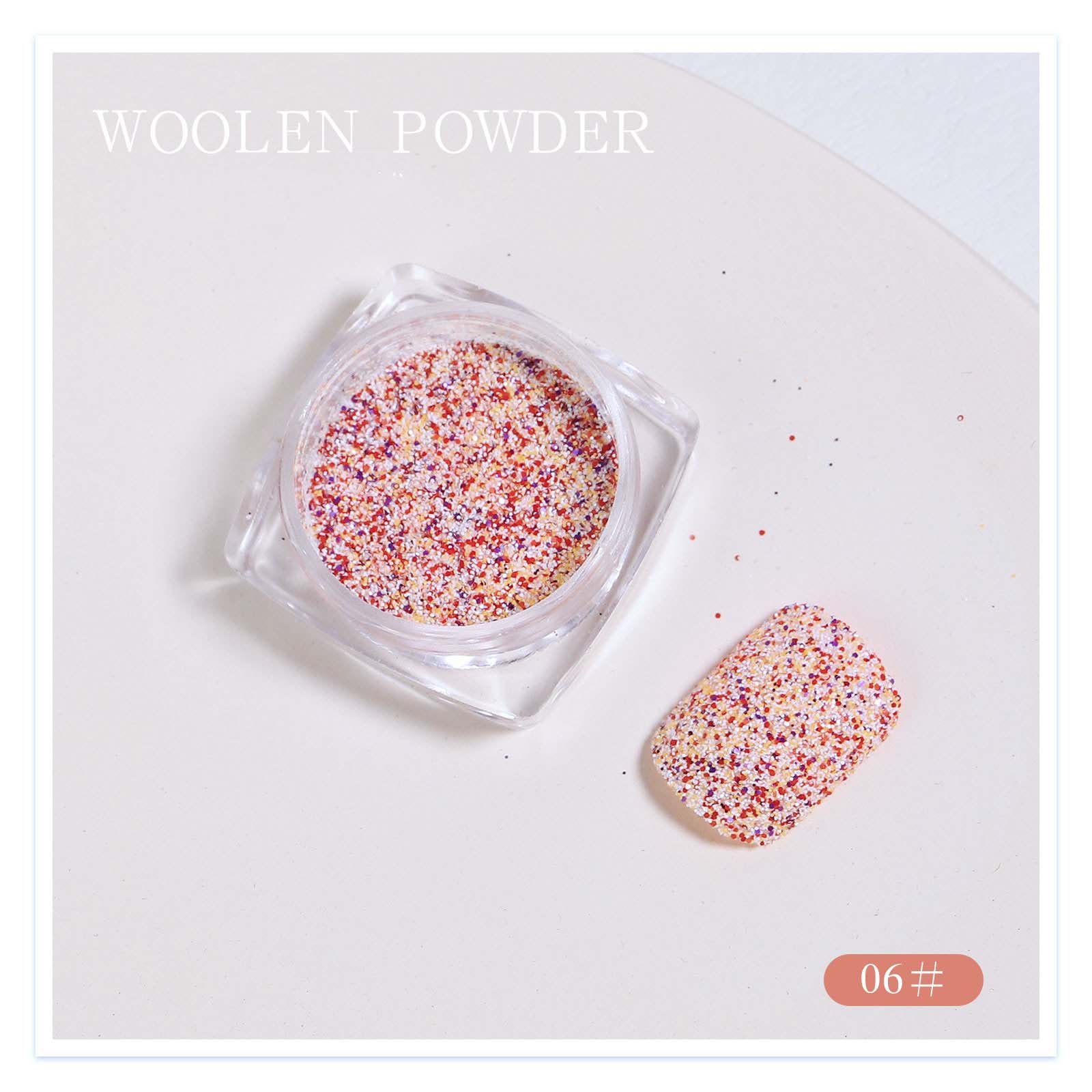 1 шт. шерстяной порошок для дизайна ногтей, пигмент для украшения ногтей