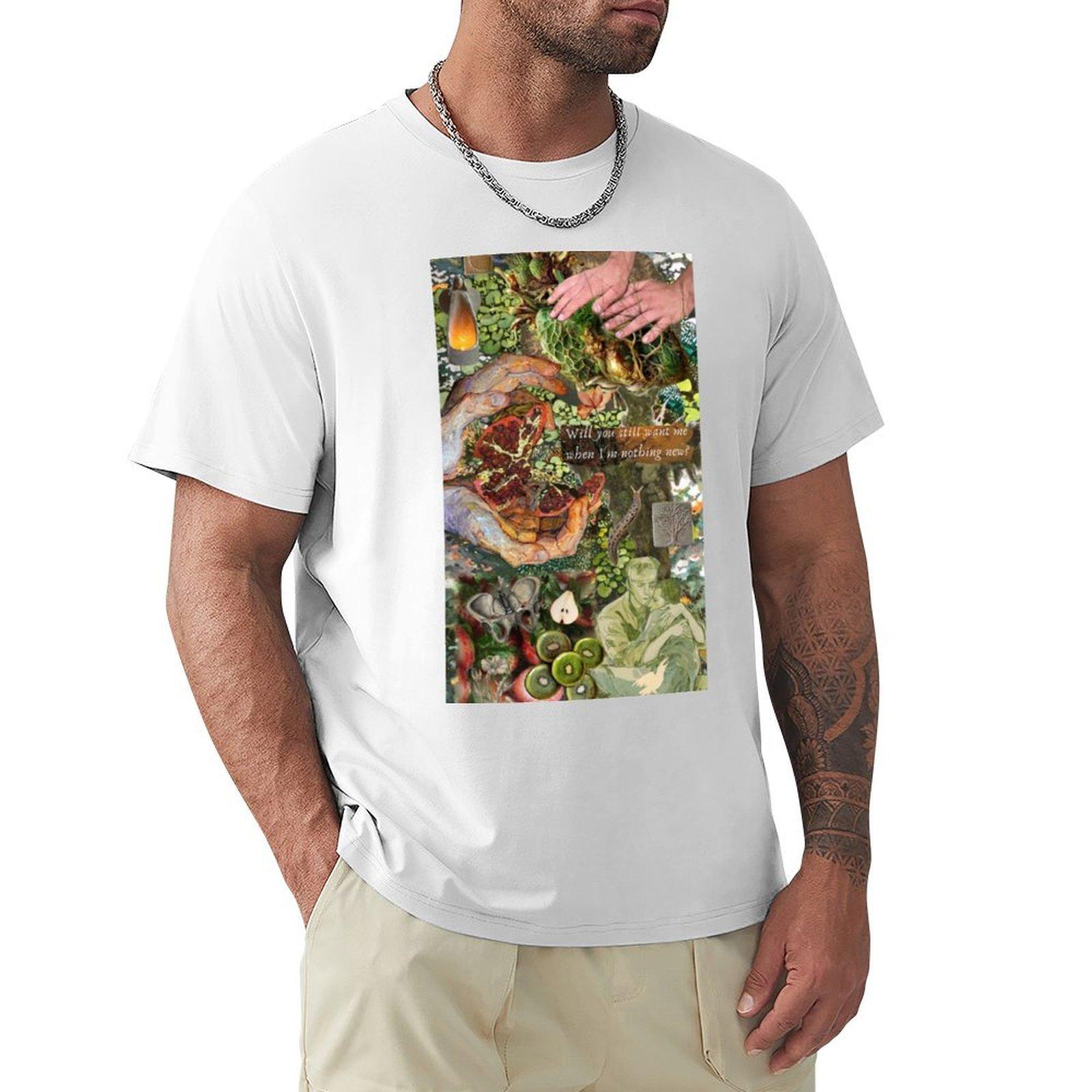 Nothing New Collage Tshirt Basic Crew Neck Short Sleeve Top S