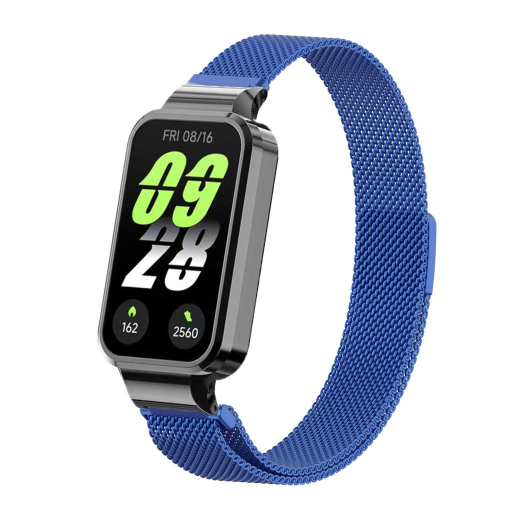 Xiaomi Smart Band 9 Active İçin Milan Kordon Metal Koruyucu Kılıf Tampon Manyetik Halka Bileklik Redmi band 3Watch İçin
