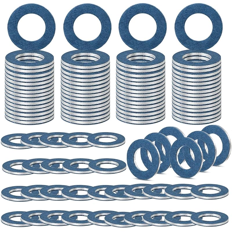100pcs Oil Drain Plug Gasket Washer for Toyota Lexus Scion Aluminum M12 Crush Washer Seals Rings Replaces# 90430-12031 90430-12031