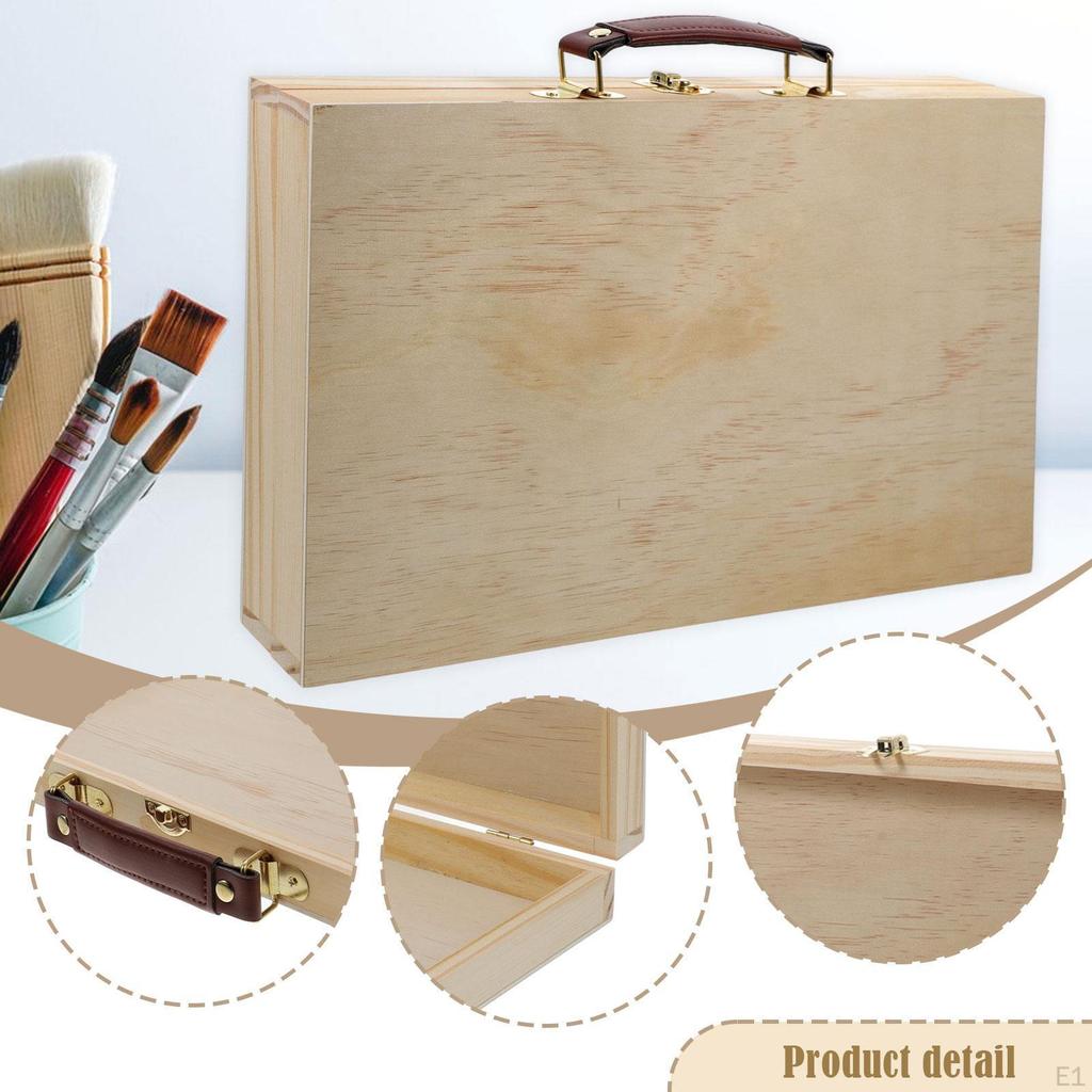 Wood Artist Supplies Box Art Tool Lightweight Outdoor Sketching Organizer Carrying Case for