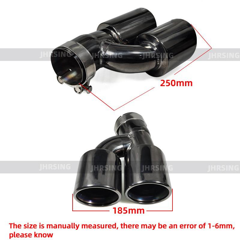 Convient pour BMW Série 5 G30 2018-2022: Échappement Quad M5, Silencieux et Sorties d'Échappement en Acier Inoxydable Chrome Noir.