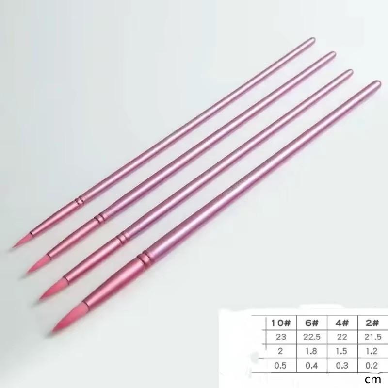 

4/6 шт. Кисть для акварели с заостренной круглой плоской головкой, мягкий ворс, для начинающих студентов, рисующих акварелью, нейлоновый материал для рисования