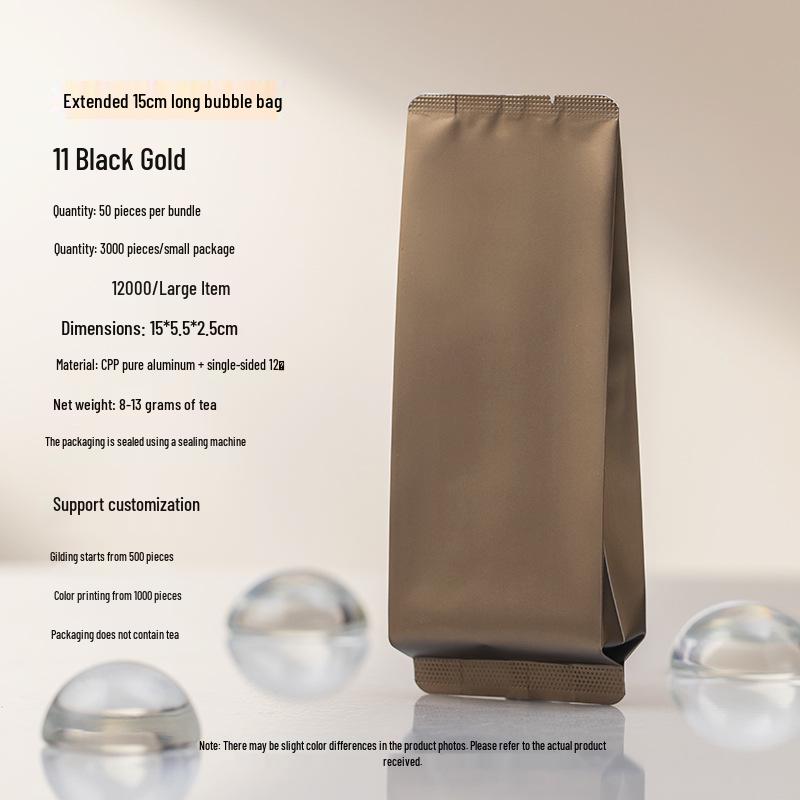 8g Extra Thick Aluminum Foil Tea Bag for Yancha, Phoenix Dancong, Black Tea & Rougui