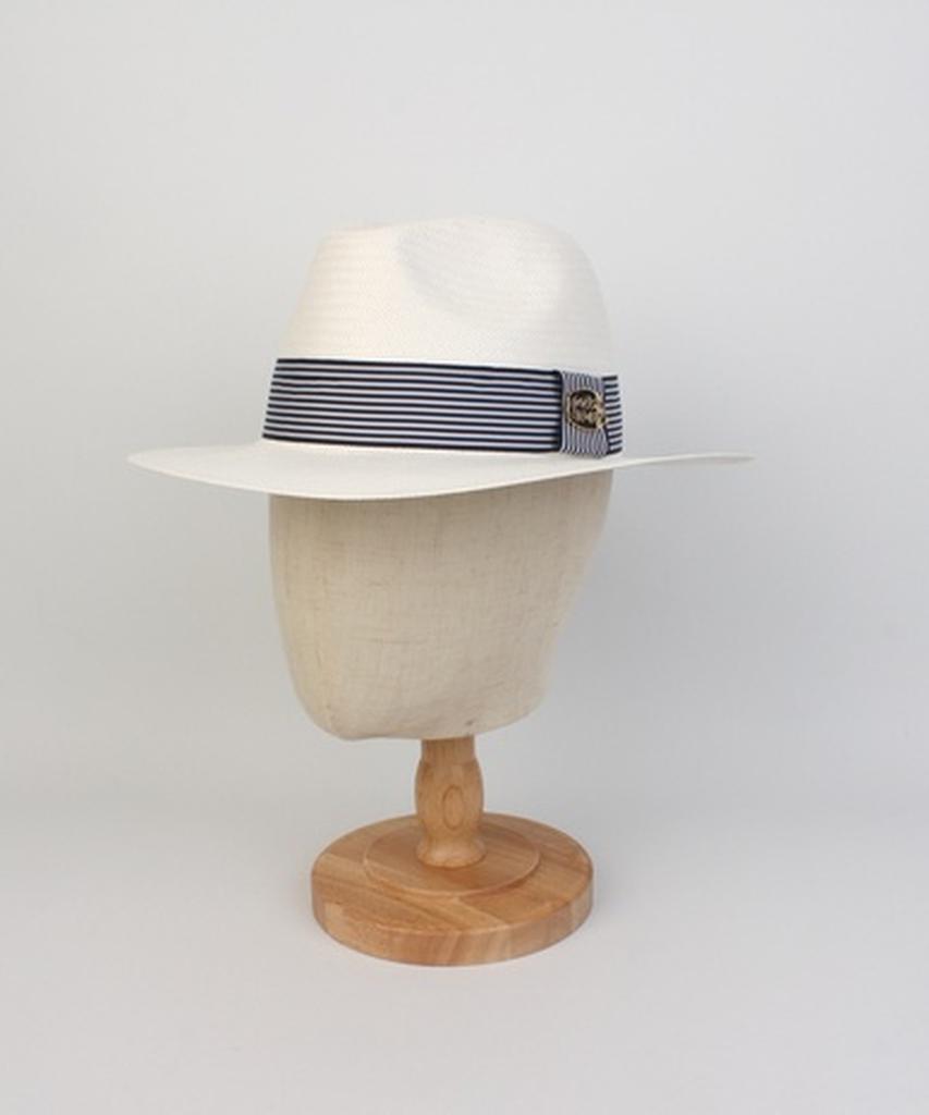 Yunibeosyeolkemiseuteuli Stripe Line Basic White Fedora Summer Fedora