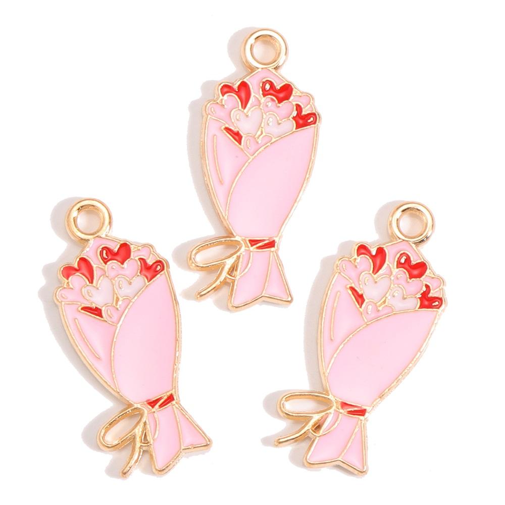 10Pcs Colorful Cute Enamel Red Mushroom Alloy Pendant for Women's Earrings Bracelet Jewelry Made of Charm DIY Necklace Ornaments
