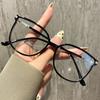1 Pair of Chic Anti-Blue Light Glasses for Women  Large Square Frame with Sparkling Rhinestone Detail