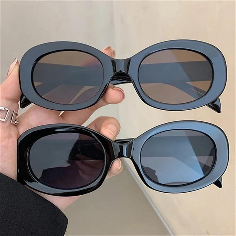 New In Oval Sunglasses for Men Women Fashion Retro  Design Shades Eyewear Female Candy Color Goggle Sun Glasses