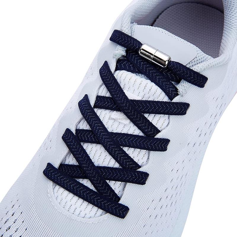 Elastic Laces Sneakers 8mm Wide Flat Rubber Bands Shoelaces Without ties Adult Kids Tennis No Tie Shoe laces Shoes Accessories
