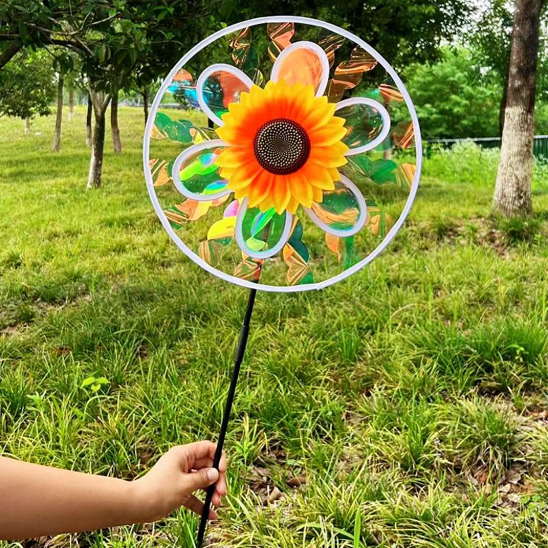 Colorful Double-Layer Sunflower Pinwheel – Festival & Outdoor Decoration Toy