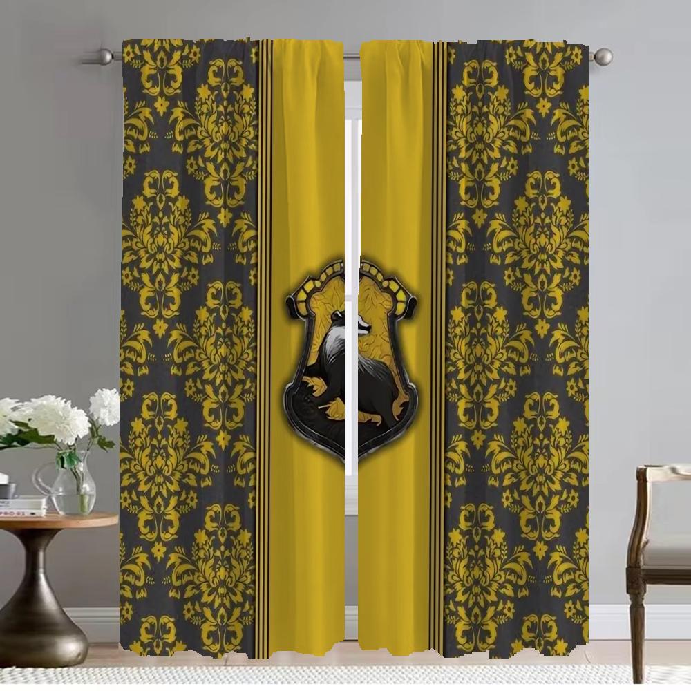 

Шторы Хогвартса, жалюзи для детской комнаты, затемняющие шторы, 2 шт., занавеска для гостиной, украшение на Хэллоуин, перегородка для кухни, панель W50xH70cmx2pcs-CL