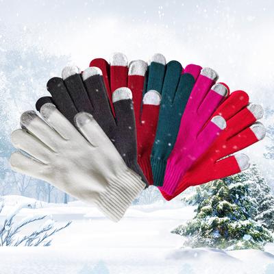 Guanti Caldi Lavorati a Maglia Inverno Uomo e Donna Velluto Ispessito Lana Antiscivolo Guanti Touch Screen