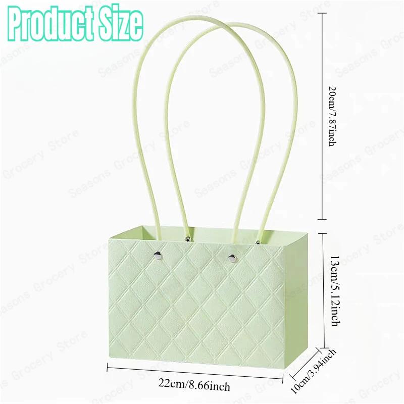 2026 New Reusable Waterproof Flower Tote Bag Eco Friendly Wedding Party Favors Gift Box Portable Bouquet Packaging Decorations