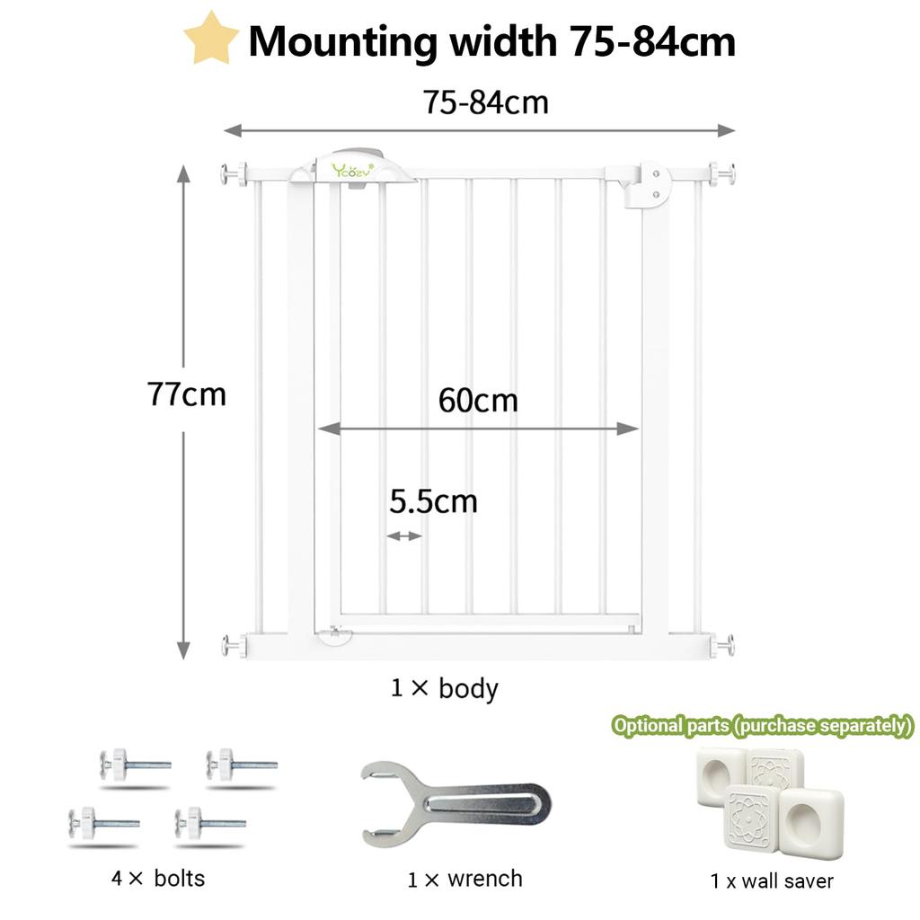 Ycozy BabySafe Baby Safety Pet Baby Baby Tension Baby Height Installation Width Gate, Stairs, Gate, Children, Gate, Dog/Cat, Auto-Close, Gate, Fence,