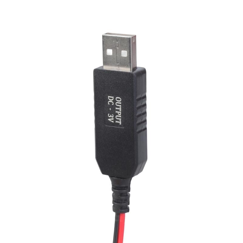 USB 5V To 3V (2x1.5V) 3A Dummy Battery Eliminators Cable for Remote Control Radio LED Light