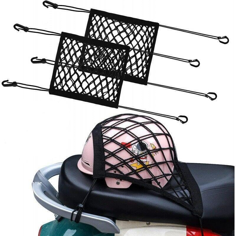For Motorcycle Cargo Net High Elastic Motorcycle Net for Helmet Storage Bungee Cargo Net with Hooks Luggage Net