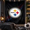 Wall Hanging Tapestry Pittsburgh Steelers Print Cloth for Living Room Bedroom Home Decor