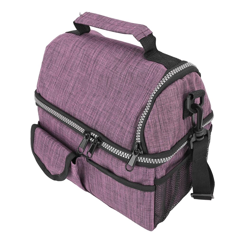 Insulated Lunch Bag Oxford Cloth Large Capacity Leakproof Dual Layer Picnic Bag for Work Office