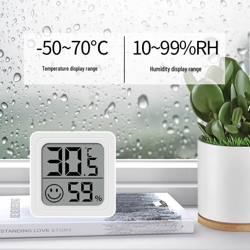 High-Precision Electronic Wall-Mounted Indoor Thermometer & Hygrometer for Baby Rooms & Fridges
