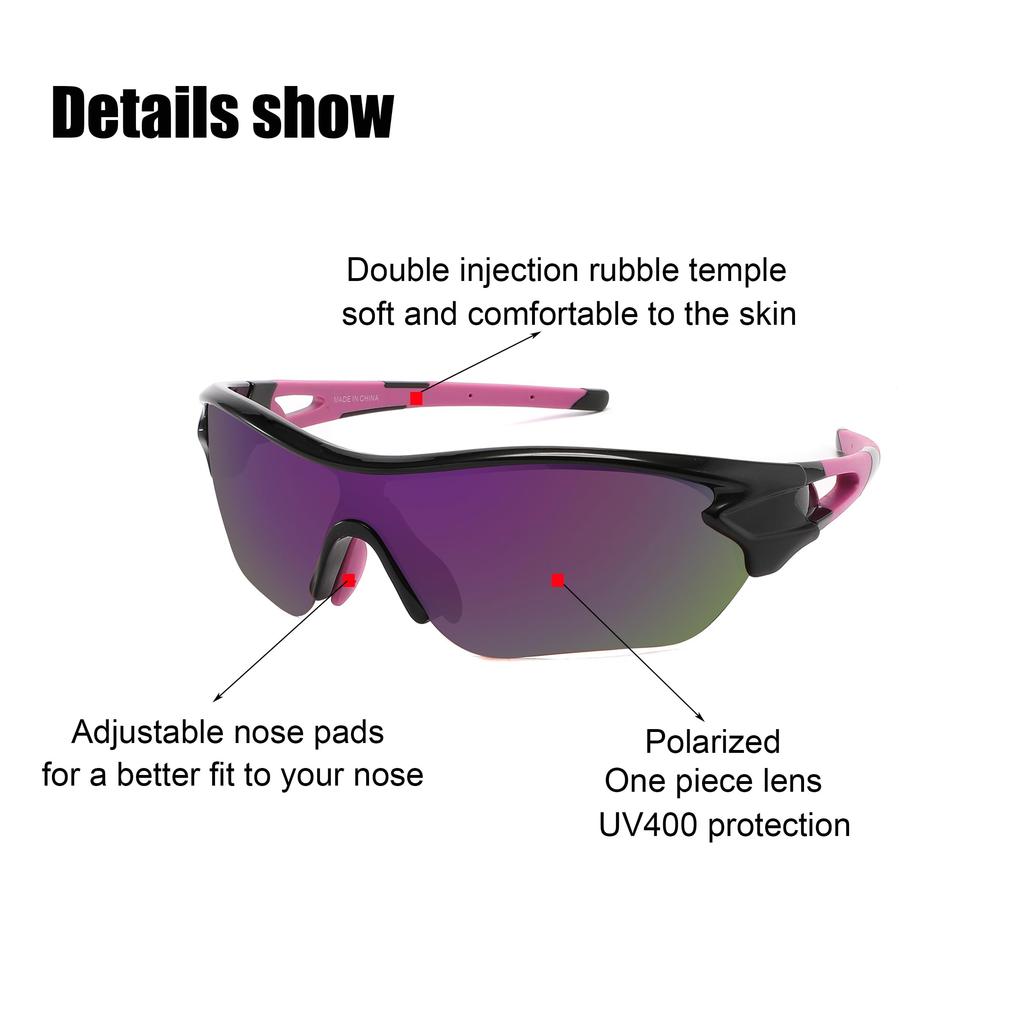 [SINSPORT Eyewear] Sunglasses, Sports, UV400, TAC Polarized Lenses, Suitable for All Types of Sports, Golf, Fishing, Running, Baseball, Cycling,