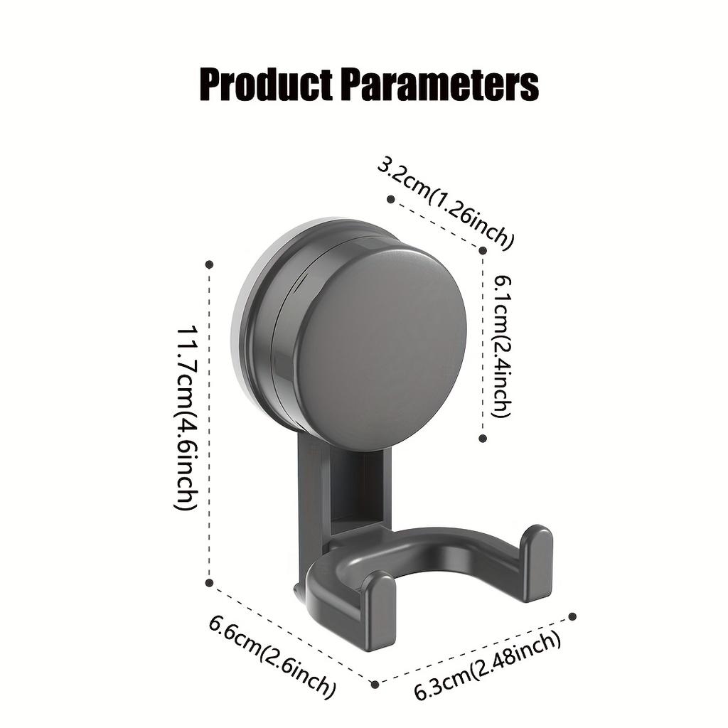 Luxury Suction Cup Hooks, Double-Hook Style No-Drill Vacuum Suction Cup Easy to Install Kitchen Storage Hooks Or Bathroom Storage Hook