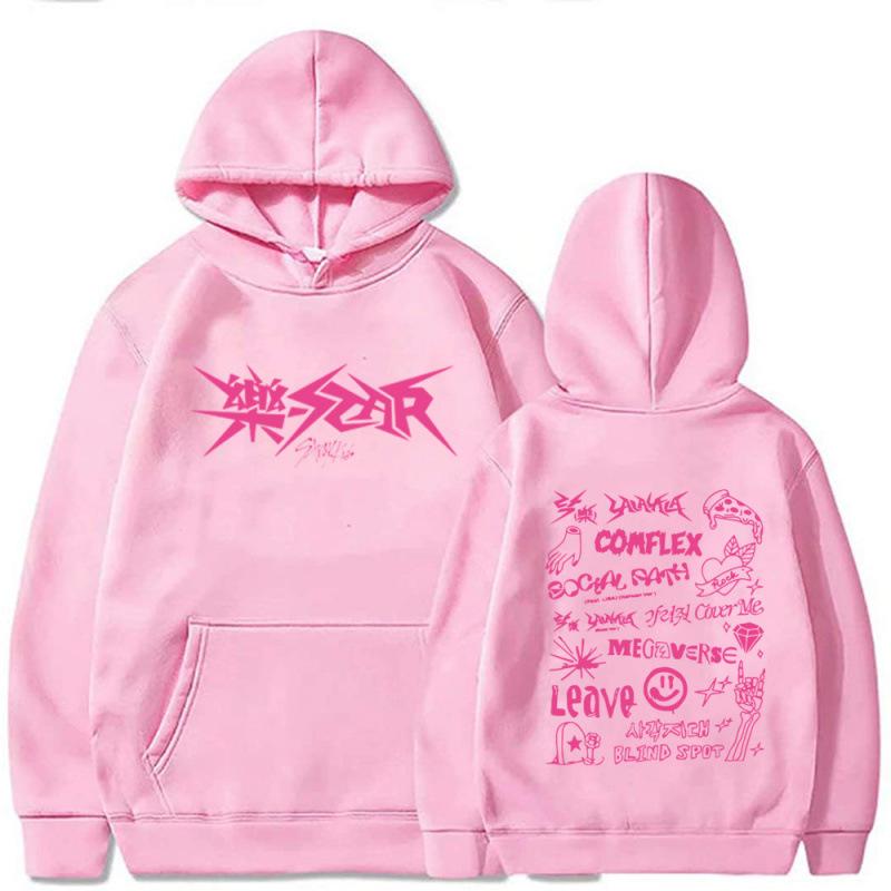 Topp Menn Kvinner Hettegensere Sweatshirts Stray Kids Rock Star Hettegensere Straykids Rock-Star Album