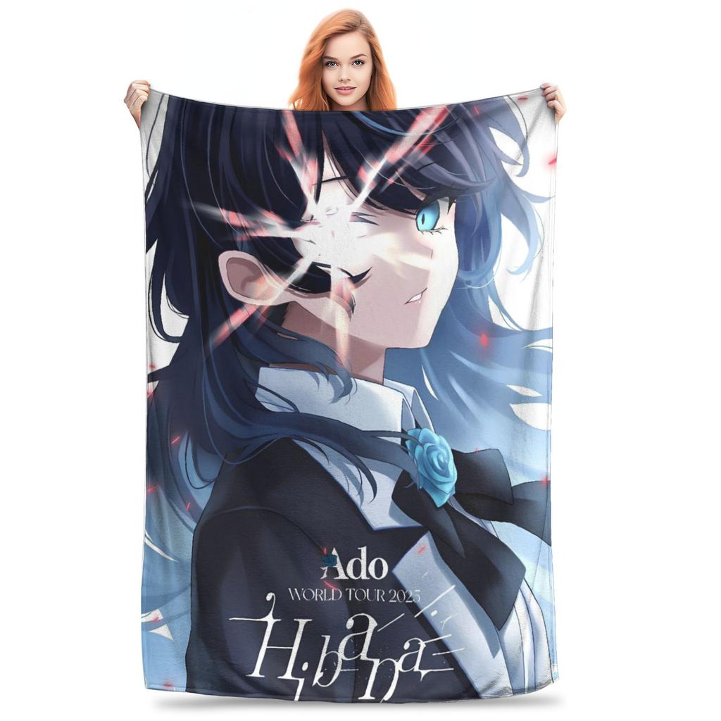 Ado WORLD TOUR Hibana Blanket Winter Soft Durable Throw Blanket for Boy Girl Couch Bed Graphic Bedspread Sofa Bed Cover