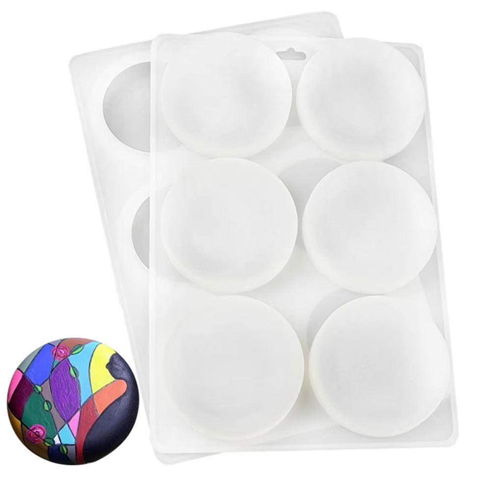 Flat Bottom Silicone Soap Mold Dome Shape Soap Making Mold Round Silicone Mold  Dessert Mousse