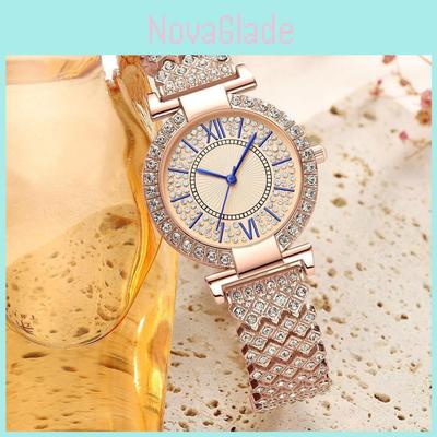 Stylish Ladies' Quartz Watch With Starry Chain Decorative Pointer Display Alloy Strap Colors)