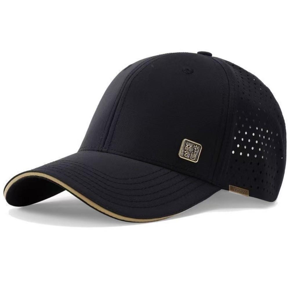 Fashion Breathable Perforated Baseball Cap Waterproof Quick Dry Streetwear Hat Adjustable Fishing Hat For Men