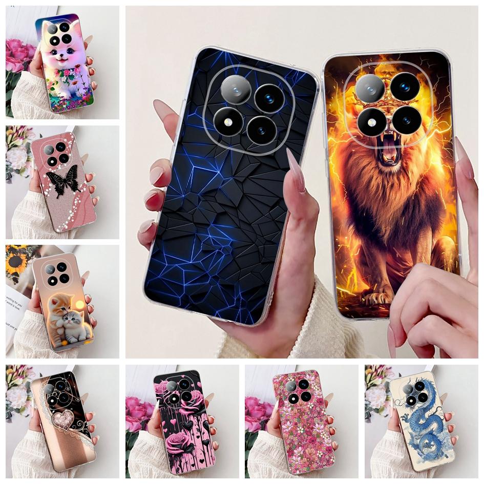 For Phone Case Xiaomi Redmi Note 14 Pro Plus Cover Cool Lion Marble Soft Silicone Funda on Redmi Note 14 Pro 5G Shockproof Coque