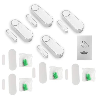 4er-Pack Mini-Tür-/Fensteralarm, Heimsicherheit, TY-App, 2,4 G WLAN, kabelloser Magnetsensor, Diebstahlschutz