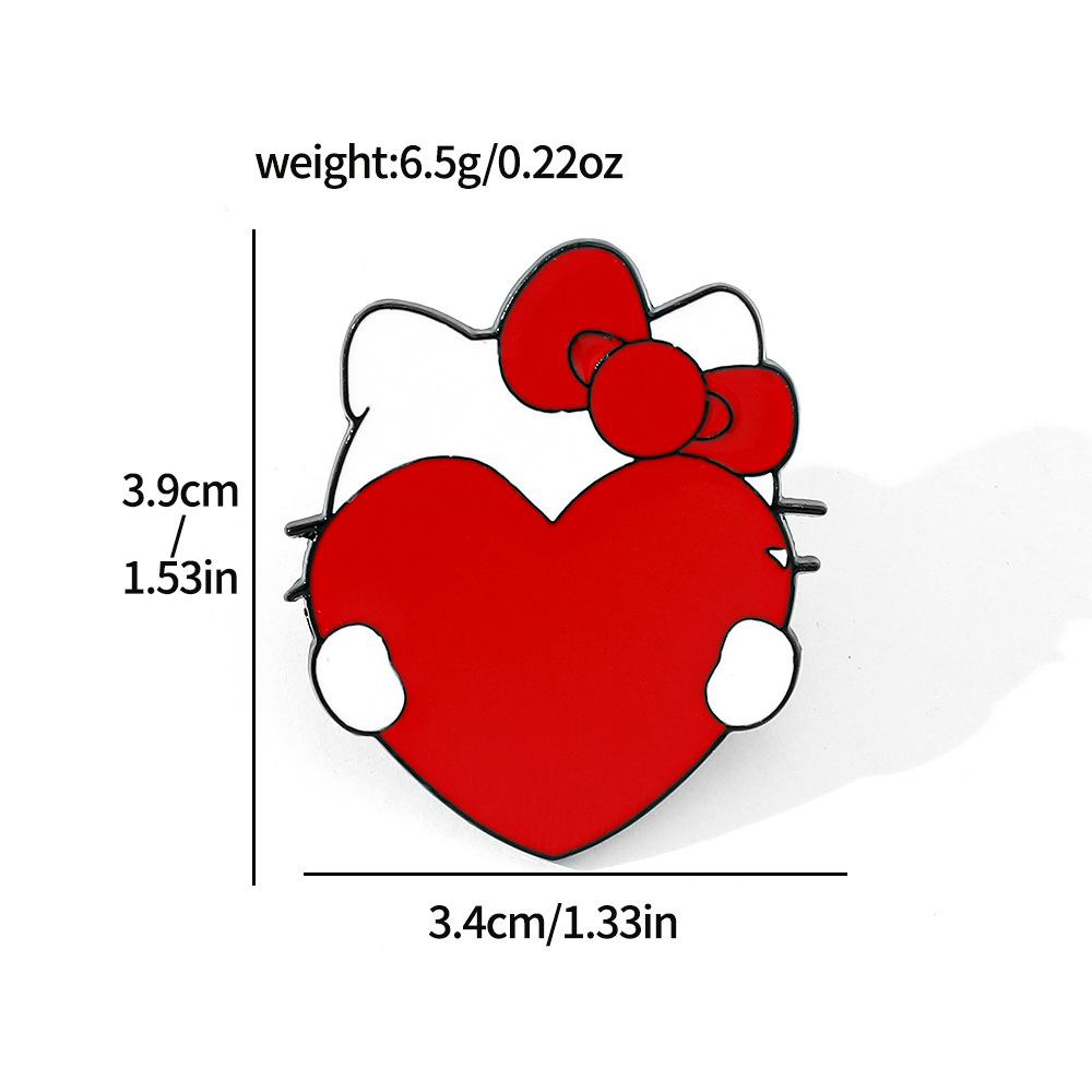 Sweet love kt cat alloy drip brooch Sanrio metal badge pin decoration