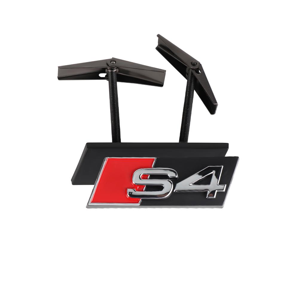 For Audi 3D ABS S3 S4 S5 S6 S7 S8 RS3 RS4 RS5 RS6 RS7 RS8 Logo Car Front Grille Emblem Decorative Accessories AutoBadge Styling