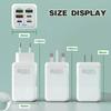 150W 6-in-1 Multi-port Fast Charger: 3 USB + 3 PD Ports, 5V 3.1A
