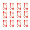 80PCS M6 M8 M10 Red Polyethylene Plastic Dust Cover Cap Cover Assortment Kits for Oil Grease Zerk Fitting