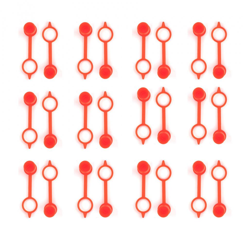 80PCS M6 M8 M10 Red Polyethylene Plastic Dust Cover Cap Cover Assortment Kits for Oil Grease Zerk Fitting