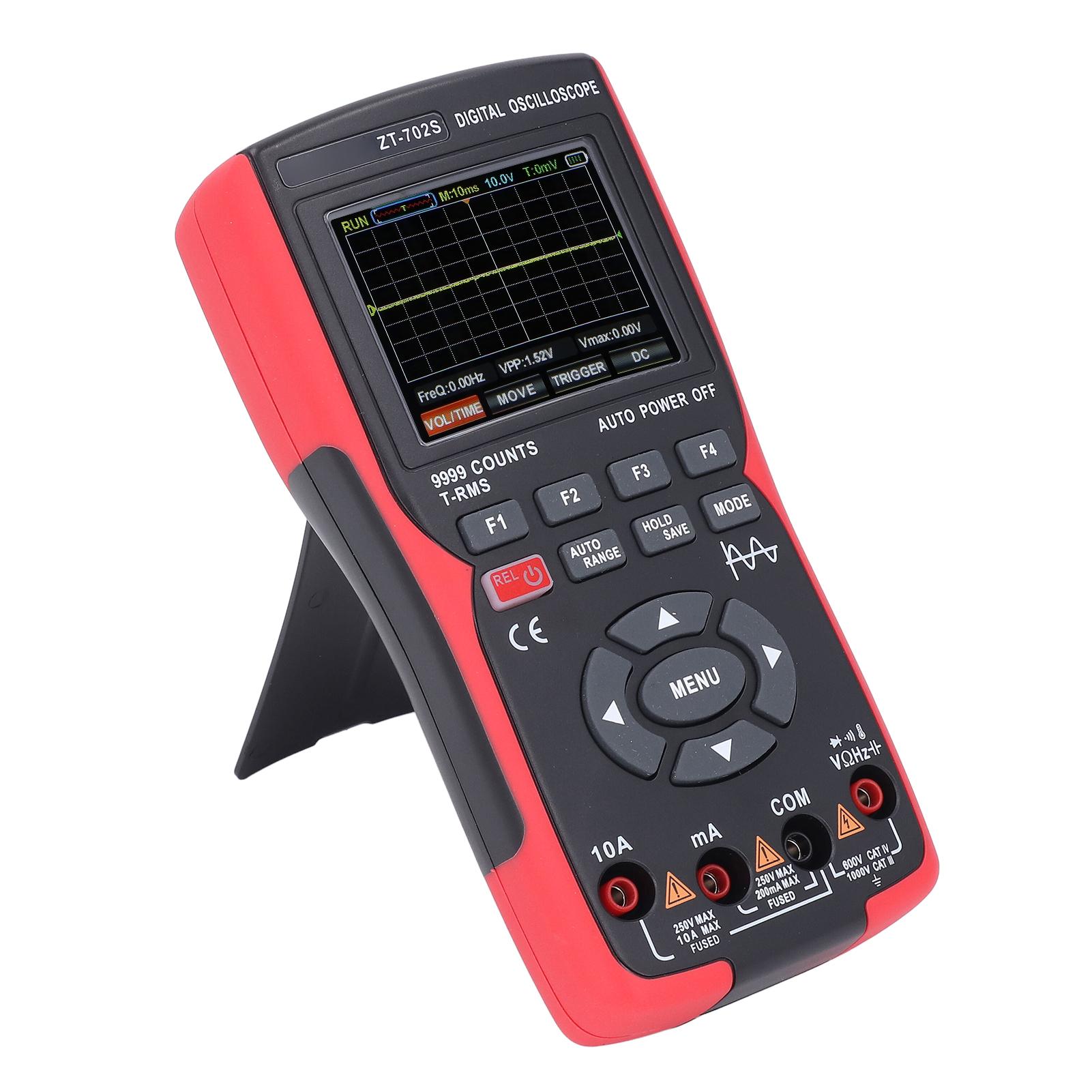 

Single Channel Oscilloscope Digital Multimeter 9999 Counts 48MSas Full Waveform AC DC Voltage