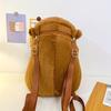 Adorable Capybara Backpack with Leash Fluffy Capybara Stuffed Animals Doll Backpacks Leash Casual Bag for Kids Girls Women