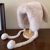 Cute Warm Winter Hat Lacing Ear Protection Bear Ears Hat Velvet Antlers Woolen Bucket Hat Women