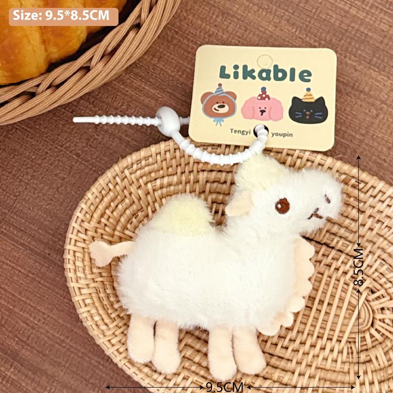 1Pcs Cute Pet Girl Backpack Keychain Decoration Cartoon Plush Doll Pendant Couple Best Friend Small Gift