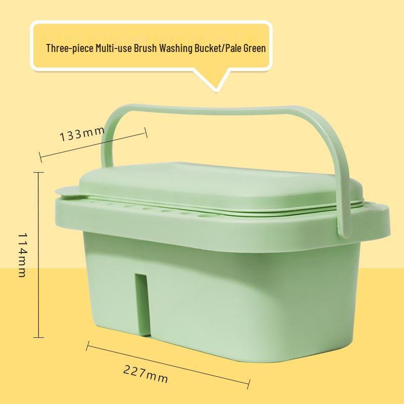 Multifunctional Hand-Carry Wash Bucket with Brush, Watercolor, Oil Painting, Gouache Palette, and Drawing Supplies