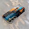 Vergoldete gehärtete Glas-Handyhülle, kompatibel Galaxy S26 S25 S24 S23 S22 Ultra Plus. Mit Graffiti-Design.