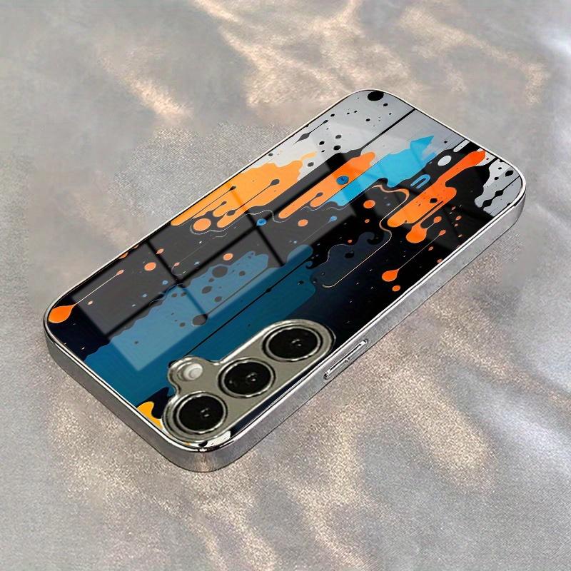 

Позолоченный чехол для телефона из закаленного стекла, совместимый с Galaxy S26 S25 S24 S23 S22 Ultra Plus. Имеет дизайн в стиле граффити. For Galaxy S26