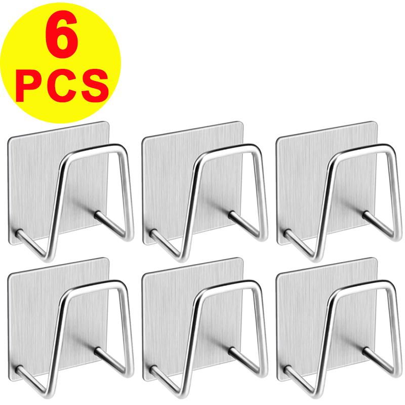 Držák na kuchyňské houbičky Nerezová ocel Houby na dřez Odtokový stojan na sušení Samolepící držák na odkládací prostory Nástěnné háčky Kuchyňský organizér