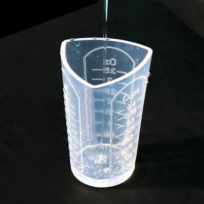 Tasse à mesurer graduée 50ML-1000ML Contenant liquide transparent triangulaire Moules en silicone pour résine époxy Silicone